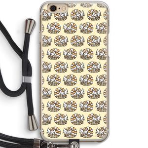 Slapende poes: iPhone 6 / 6S Transparant Hoesje met koord