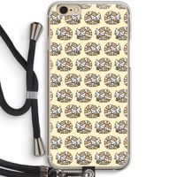 Slapende poes: iPhone 6 / 6S Transparant Hoesje met koord