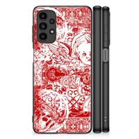 Telefoonhoesje Samsung Galaxy A13 4G Angel Skull Rood