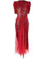 Maison Margiela robe Tango à design superposé - Rouge