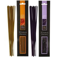 Atmosphera Wierook stokjes - set van 2 geuren - Amber en Lavendel - 25 cm - Ontspanning