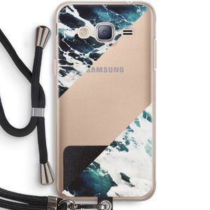 Golven: Samsung Galaxy J3 (2016) Transparant Hoesje met koord