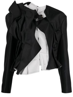Comme Des Garçons t-shirt asymétrique à détail superposé - Noir