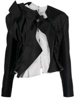 Comme Des Garçons t-shirt asymétrique à détail superposé - Noir