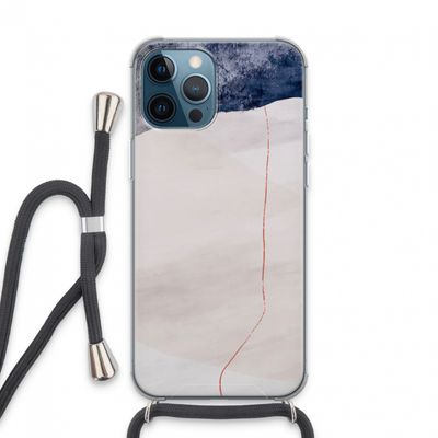 Stone White: iPhone 13 Pro Max Transparant Hoesje met koord