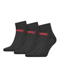 Levi's Mid Cut Batwing Logo Antraciet/Black 3-Pack-43/46