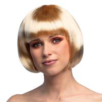 Verkleedpruik dames - blond - Cabaret/Hollywood/Diva - Carnaval - kort haar bobline