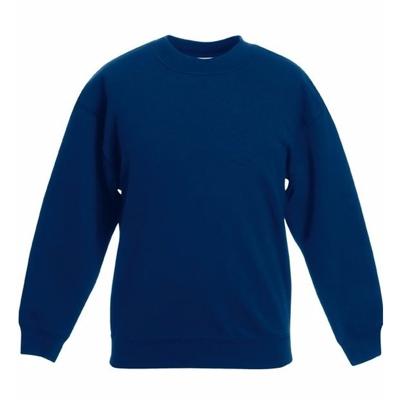 Fruit of the Loom Sweater - donkerblauw - voor kinderen - katoenmix