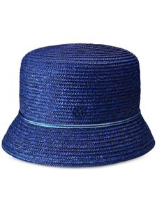 Maison Michel chapeau cloche Mini New Kendall en paille - Bleu