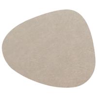 Unique Living placemats Floris lederlook - 1x - 39 x 30 cm - beige - PU leather - tafel