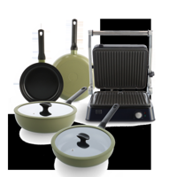 Enjoy Olijfgroen + Contact Grillset