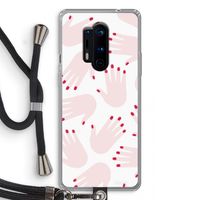 Hands pink: OnePlus 8 Pro Transparant Hoesje met koord