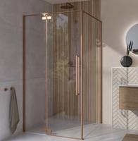 Saqu Trophy douchecabine met draaideur incl. antikalk 100x100x203cm brushed copper Saqu Trophy douchecabine met draaideur incl. antikalk 100x100x203cm brushed copper