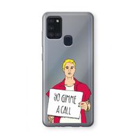 Gimme a call: Samsung Galaxy A21s Transparant Hoesje