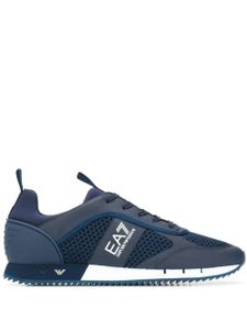 Ea7 Emporio Armani baskets à logo - Bleu