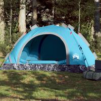 Tent 4-persoons snelontgrendeling blauw - thumbnail