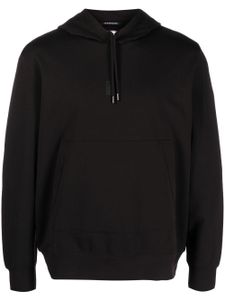 C.P. Company hoodie en coton stretch à patch logo - Noir