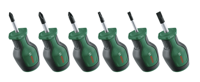 Bosch Groen Stubby screwdriver set 6-piece (Schroevendraaierset kort 28mm 6 stuks: PH1, PH2, PZ2, TX20, SL4, SL6,5) - 1600A032UK - thumbnail