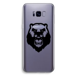 Angry Bear (black): Samsung Galaxy S8 Plus Transparant Hoesje
