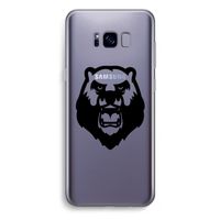 Angry Bear (black): Samsung Galaxy S8 Plus Transparant Hoesje