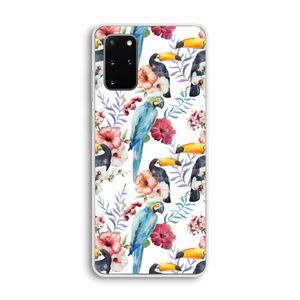 Bloemen tukan: Samsung Galaxy S20 Plus Transparant Hoesje