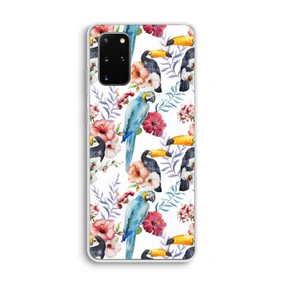 Bloemen tukan: Samsung Galaxy S20 Plus Transparant Hoesje