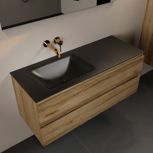 MONDIAZ AIVY 120cm badmeubel Chai, wastafel Urban solid surface links zonder kraangat (AI-351631URBAN-NO - AI-M120CHLI)