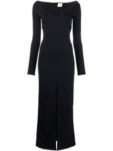 Courrèges robe à design nervuré - Noir