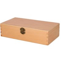 Houten tekendoos lichtbruin 3-vaks ongelakt 25 x 12 cm   -