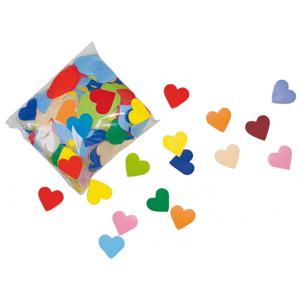 Hartjes confetti van papier - gekleurd - 5 cm - zakjes van 250 gram - feestartikelen/knutselen