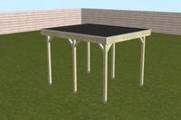 1 stuk beschikbaar: Lugarde overkapping 240x300 cm plat dak incl. EPDM - SALE01945- Plat dak- - Lugarde