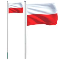 vidaXL Vlag met vlaggenmast Polen 6,23 m aluminium - thumbnail