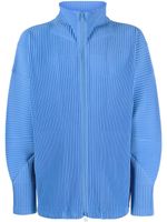 Homme Plissé Issey Miyake veste zippée à design plissé - Bleu