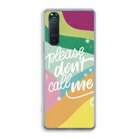 Don't call: Sony Xperia 5 II Transparant Hoesje