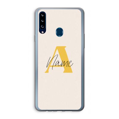 Amber Script: Samsung Galaxy A20s Transparant Hoesje