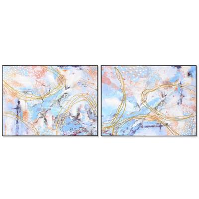 Schilderij DKD Home Decor 122 x 4,5 x 92 cm Abstract Modern (2 Stuks)