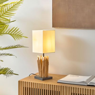 Kave Home Tafellamp 'Boop' Rubberhout