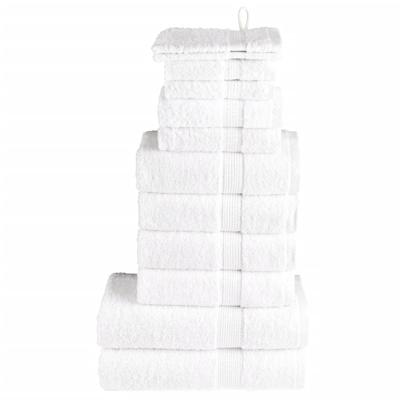 VidaXL 12-delige handdoekenset solund 600 g/m² wit