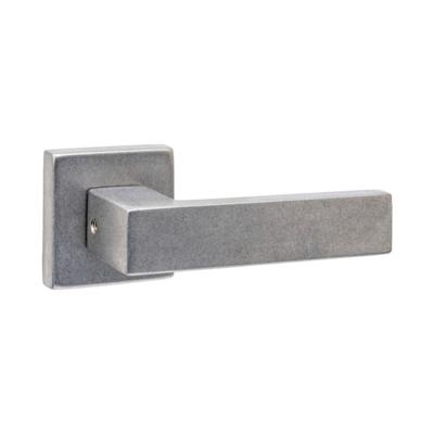 Intersteel Deurkruk Amsterdam met rozet 53x53x10mm RVS getrommeld