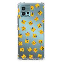 Doorzichtige Silicone Hoesje voor otorola Moto G72 Katten Emojis