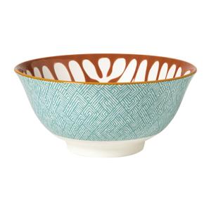 Schaaltje Nane groot - oranje/blauw - ø15.8x7.3 cm