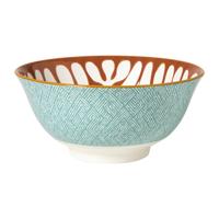 Schaaltje Nane groot - oranje/blauw - ø15.8x7.3 cm