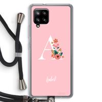 Pink Bouquet: Samsung Galaxy A42 5G Transparant Hoesje met koord