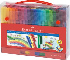 Kleurstift Faber-Castell Connector koffer Ãƒ 60 stuks assorti
