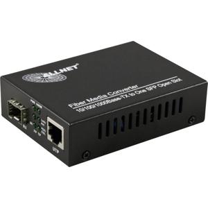 ALLNET ALL-MC104G-SFP1 netwerk media converter 1000 Mbit/s Multimode, Single-mode Zwart