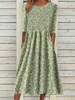 Casual Floral Dress With No - thumbnail