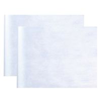 Tafelloper op rol - 2x - wit - 30 cm x 10 m - non woven polyester - thumbnail