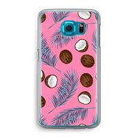 Kokosnoot roze: Samsung Galaxy S6 Transparant Hoesje
