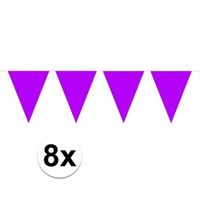 8 stuks groot formaat paarse slingers - thumbnail