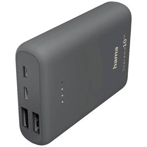 Hama Supreme 10HD Powerbank 10000 mAh LiPo USB-A, USB-C Donkergrijs